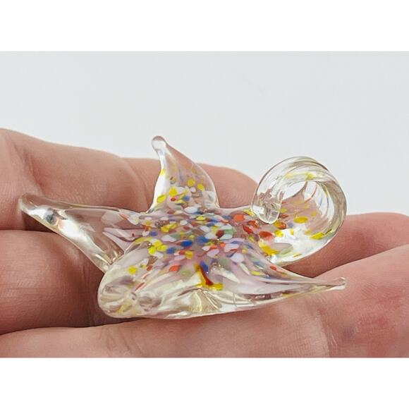 Gorgeous Murano Style Glass Starfish Pendant Lavender Blown Sea Anemone Star Bea - Picture 10 of 12
